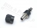 Laboratory connector banana plug black